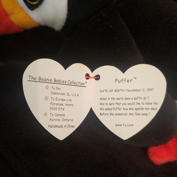 Vintage 1997 Ty Beanie Baby PUFFER the Puffin - Picture 6 of 8